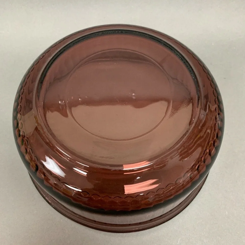 Amethyst‎ Purple Glass Ribbed Vegetable Serving Bowl 9 1/2
